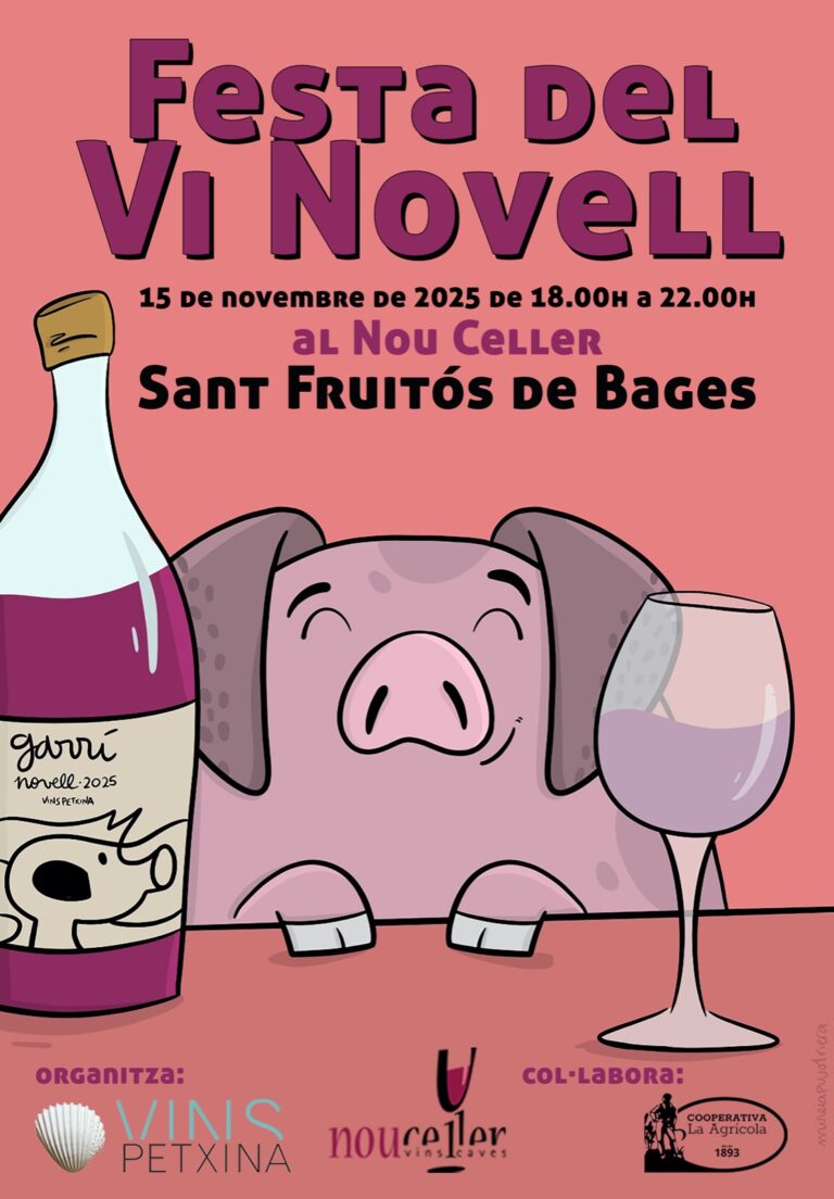 Cartell de la Festa del Vi Novell a Sant Fruitós de Bages